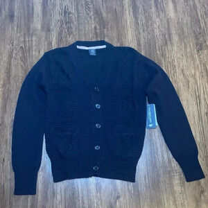 US Polo Assn Navy Blue School Cable Knit Cardigan Sweater NWT